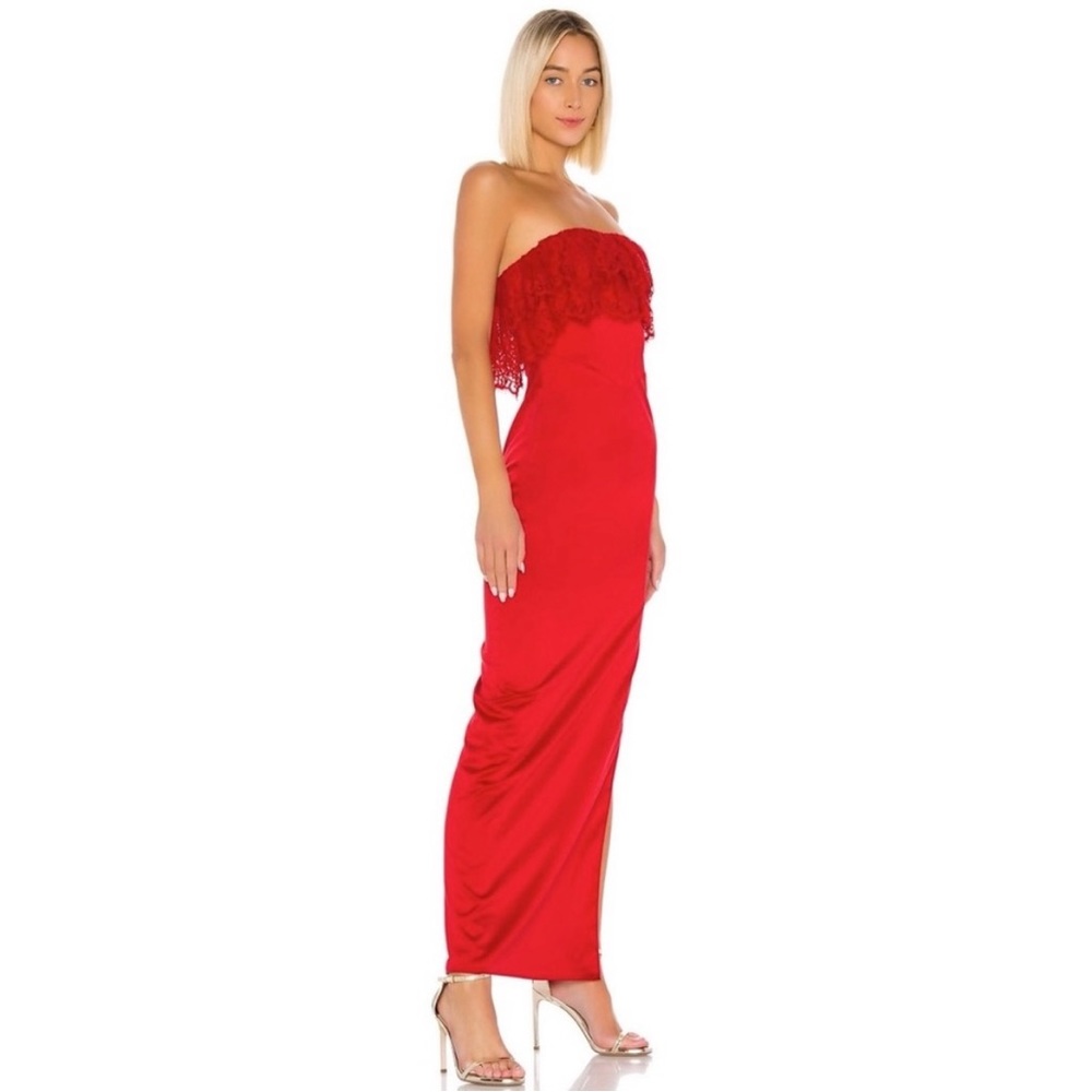 Lovers & Friends Red Strapless Gown